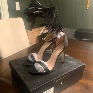 Azalea Wang Black Petal Heels  7.5